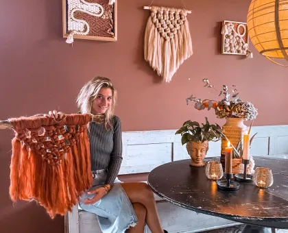 Wandhanger Merinowol "Dotje" [DIY]