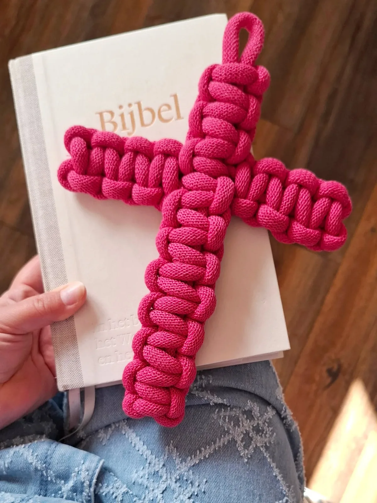 Creatie van @vrolijkhaakmeisje — Draad pakket Macrame kruis